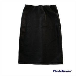 Must Have Long knee length pencil skirt faux leather sexy formal size small